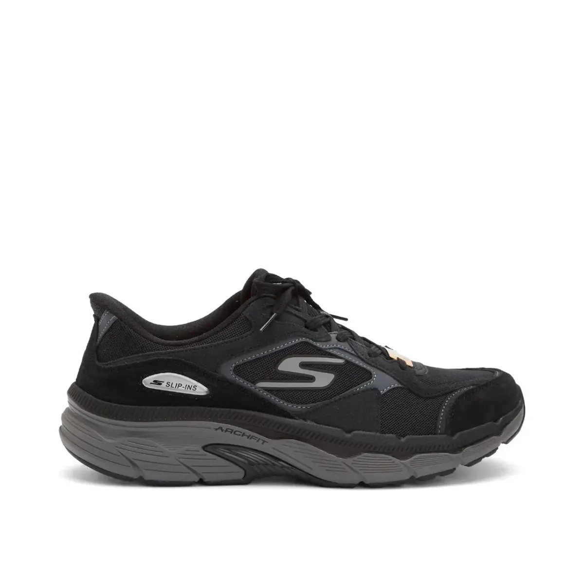 Skechers Go Run Arch Fit 2.0 Siyah Gri Erkek Süet Sneaker · 221104-BKCC