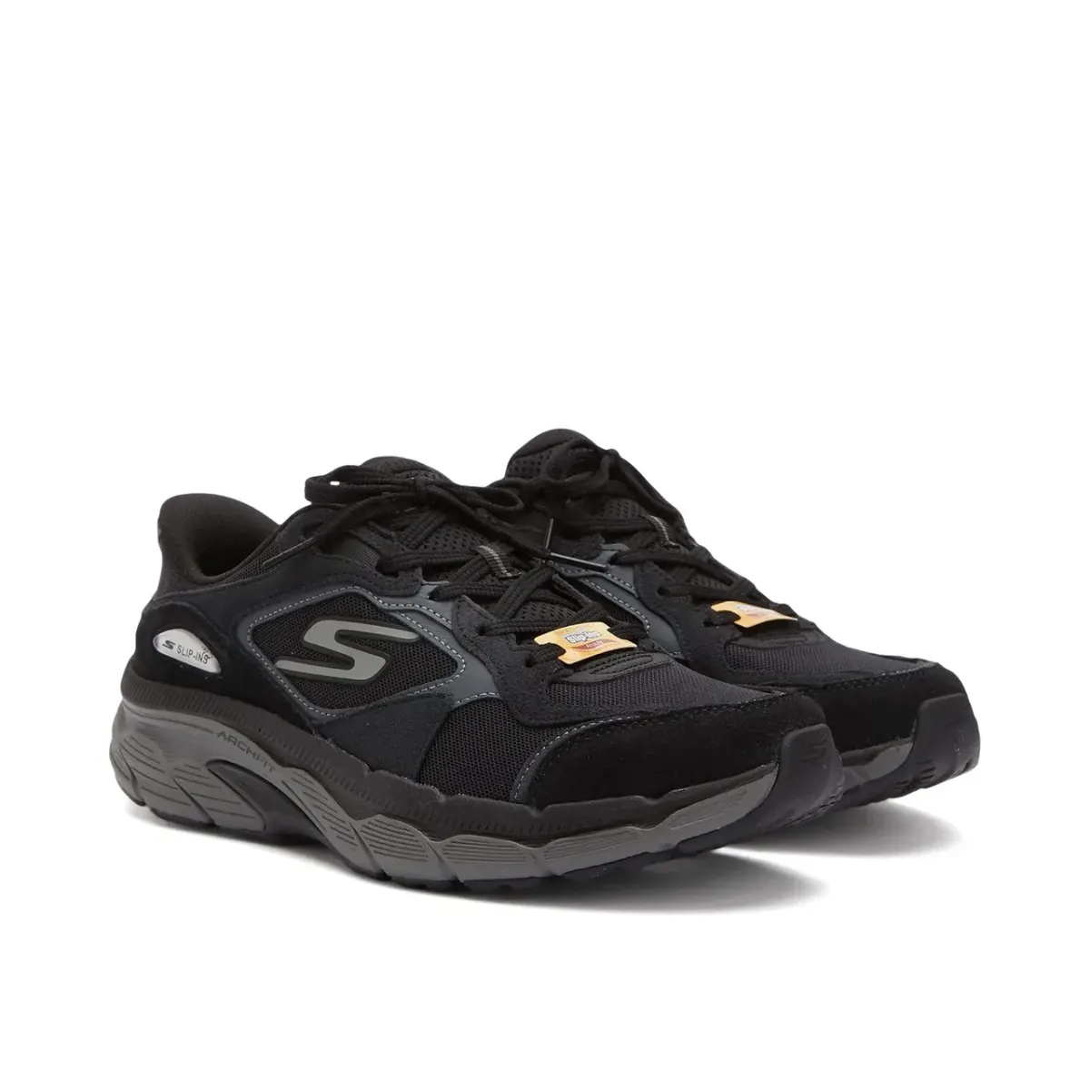Skechers Go Run Arch Fit 2.0 Siyah Gri Erkek Süet Sneaker · 221104-BKCC (2/5)