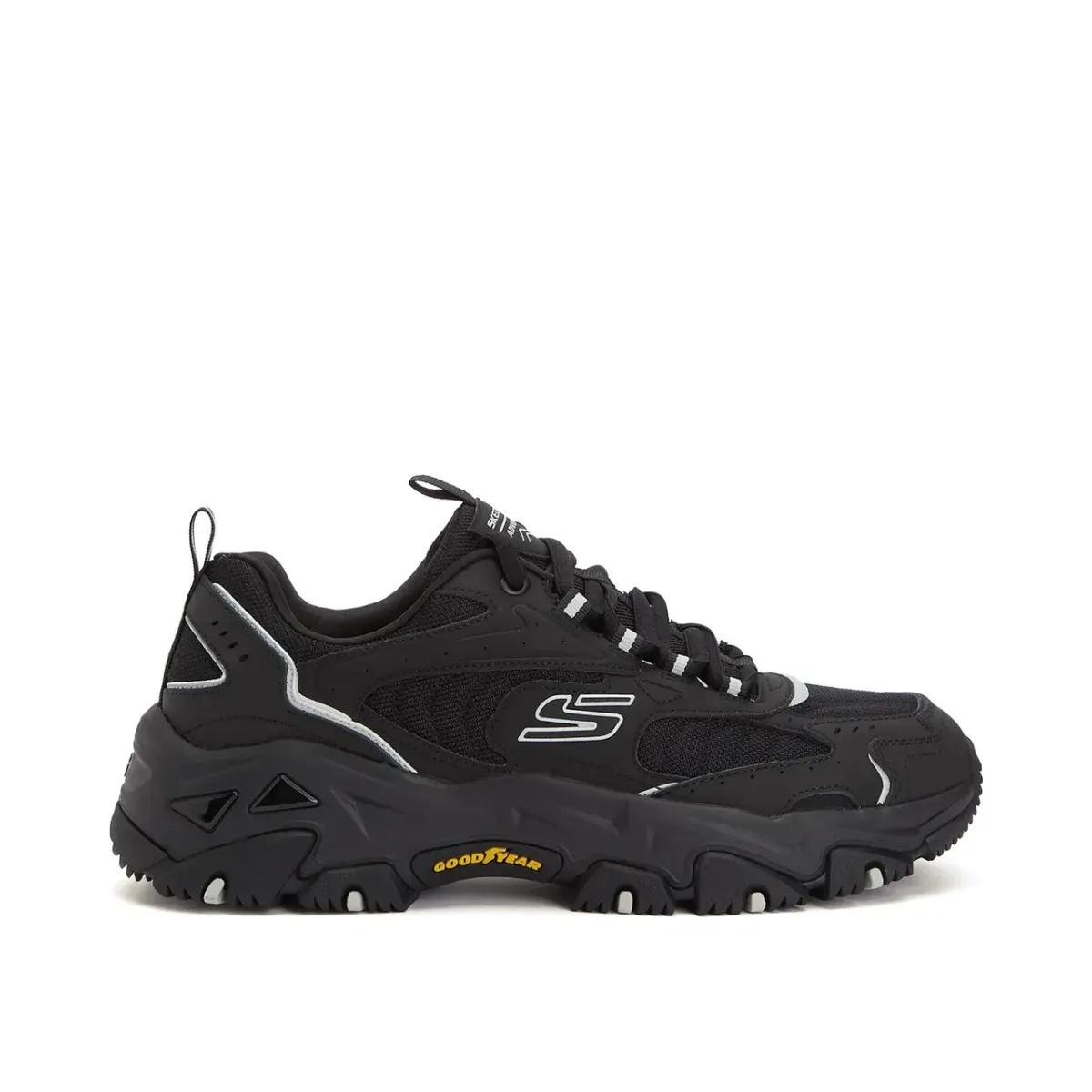 Skechers D'Lites Hiker Siyah Silver Erkek Sneaker — Gri · 237426-BKSL